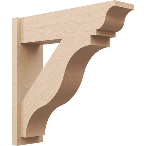 Ekena Millwork 8-in W x 30-in D x 30-in H Funston Trad Rough Cedar Woodgrain TimberThane Outlooker, Primed Tan OUTUR080X30X30FST04RCPR - main